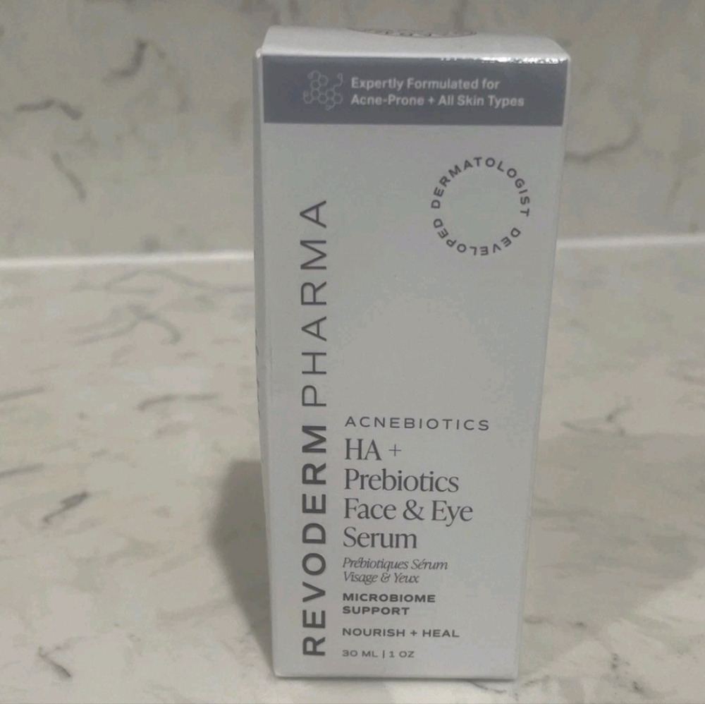 Revoderm Pharma HA+ Prebiotics Face & Eye Serum 1oz 30mL Full Size NIB